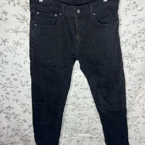 Levis Mens 512 Slim Tapered Leg Jeans Black Suze 32 x 30 Black Denim